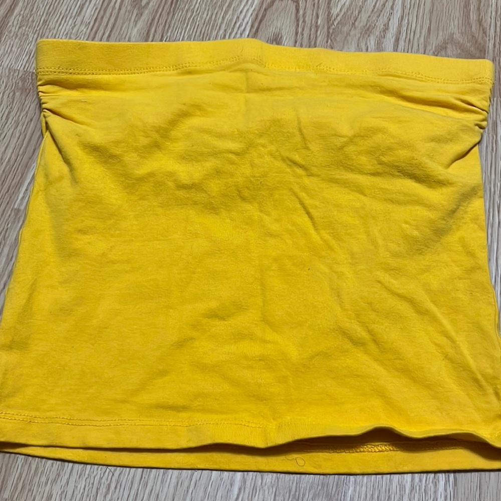 Yellow tube top w/ built in bra